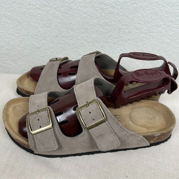 Project Cloud Womens Sz 9 leather adjustable Arizona style cork sole sandals - Picture 8 of 10